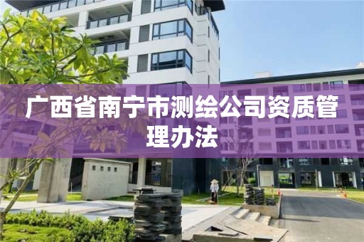 廣西省南寧市測繪公司資質管理辦法