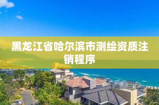 黑龍江省哈爾濱市測繪資質注銷程序