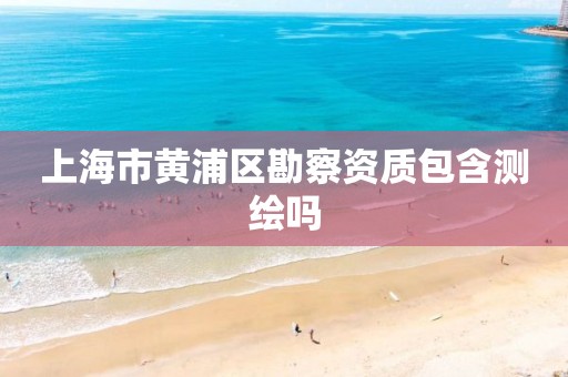 上海市黃浦區勘察資質包含測繪嗎