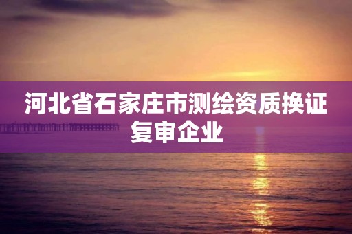 河北省石家莊市測繪資質換證復審企業