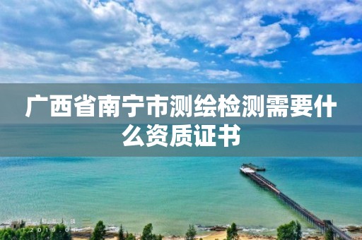 廣西省南寧市測繪檢測需要什么資質證書