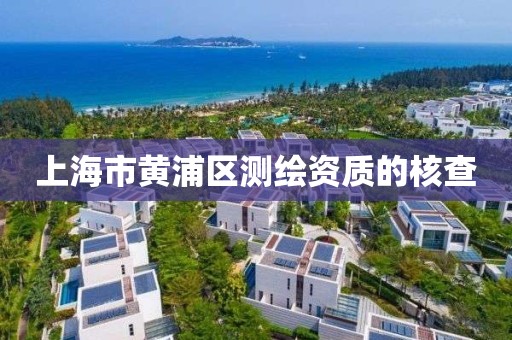 上海市黃浦區測繪資質的核查