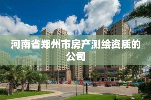 河南省鄭州市房產測繪資質的公司