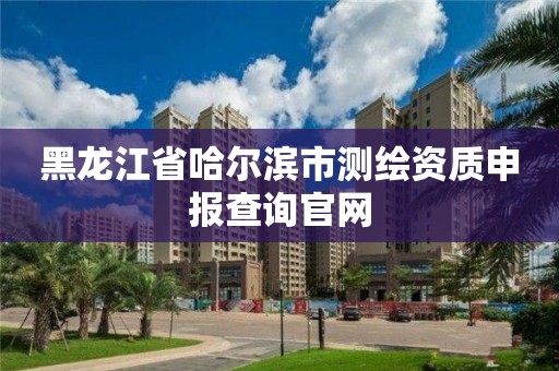 黑龍江省哈爾濱市測(cè)繪資質(zhì)申報(bào)查詢(xún)官網(wǎng)