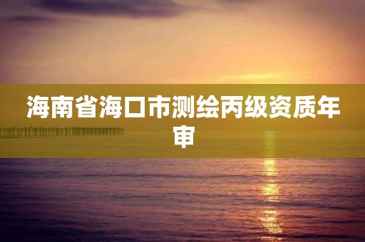 海南省海口市測繪丙級資質年審