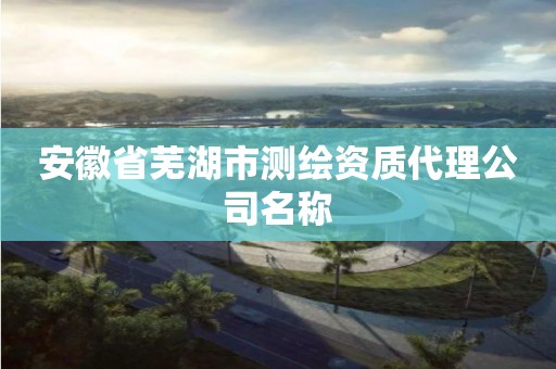 安徽省蕪湖市測繪資質代理公司名稱