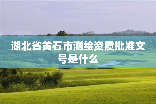 湖北省黃石市測(cè)繪資質(zhì)批準(zhǔn)文號(hào)是什么