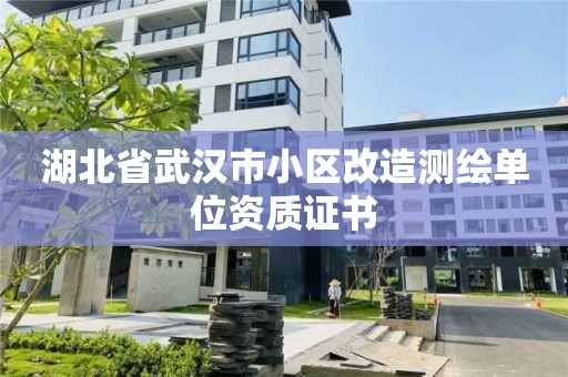 湖北省武漢市小區(qū)改造測繪單位資質(zhì)證書