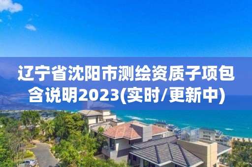 遼寧省沈陽市測繪資質子項包含說明2023(實時/更新中)