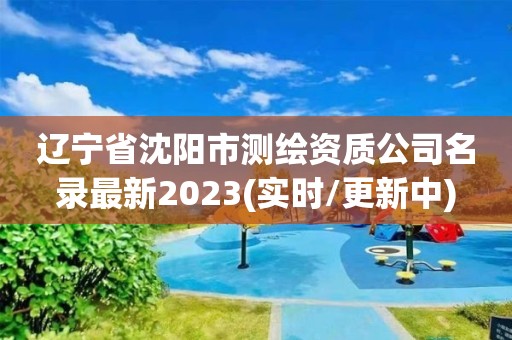 遼寧省沈陽市測繪資質(zhì)公司名錄最新2023(實時/更新中)