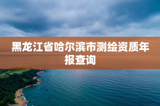 黑龍江省哈爾濱市測繪資質(zhì)年報查詢