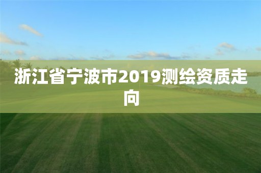 浙江省寧波市2019測繪資質走向