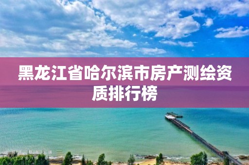 黑龍江省哈爾濱市房產(chǎn)測繪資質(zhì)排行榜