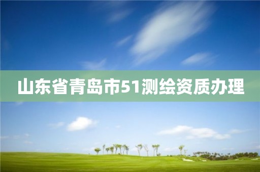 山東省青島市51測繪資質(zhì)辦理