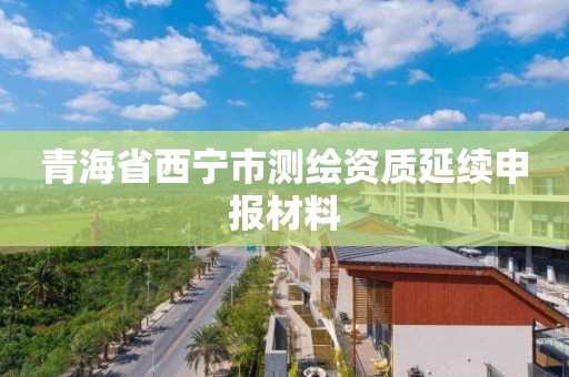 青海省西寧市測繪資質延續申報材料