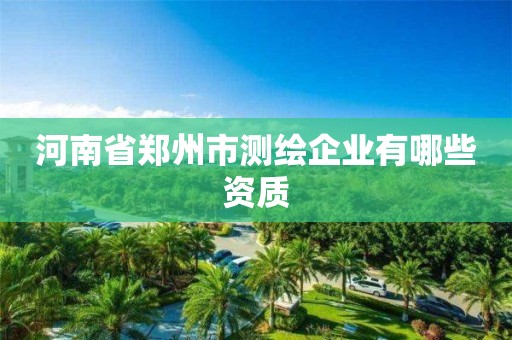 河南省鄭州市測繪企業有哪些資質