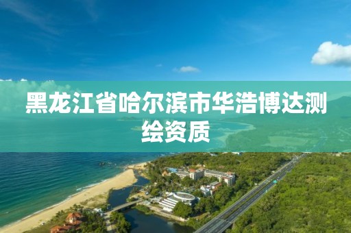 黑龍江省哈爾濱市華浩博達測繪資質