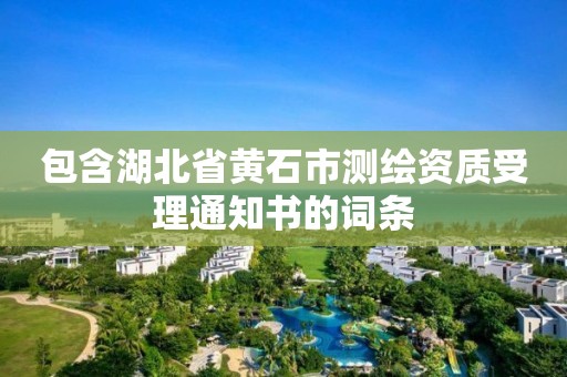 包含湖北省黃石市測繪資質受理通知書的詞條