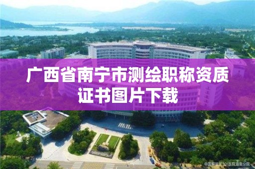 廣西省南寧市測繪職稱資質證書圖片下載