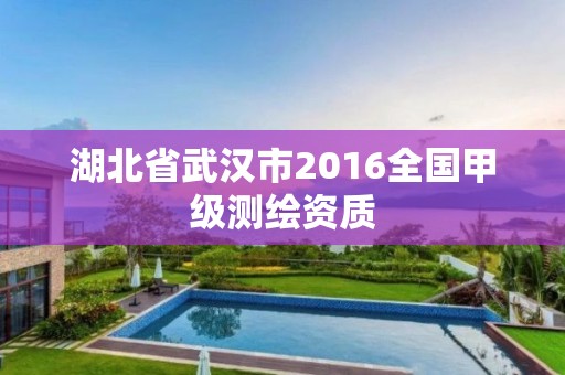 湖北省武漢市2016全國甲級測繪資質