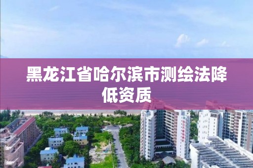 黑龍江省哈爾濱市測繪法降低資質