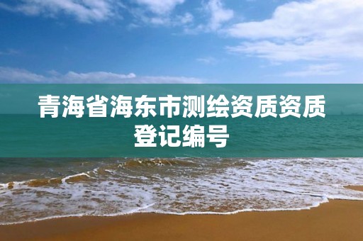 青海省海東市測繪資質資質登記編號