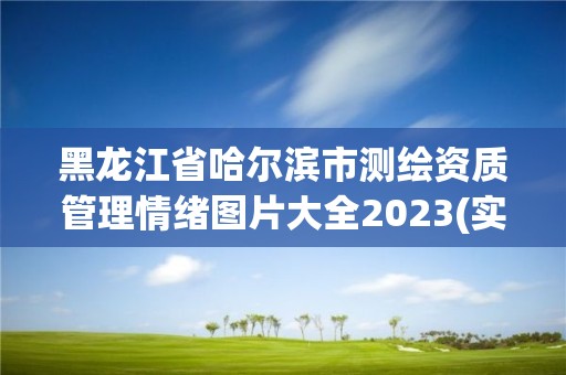 黑龍江省哈爾濱市測繪資質管理情緒圖片大全2023(實時/更新中)