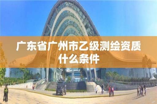 廣東省廣州市乙級測繪資質(zhì)什么條件