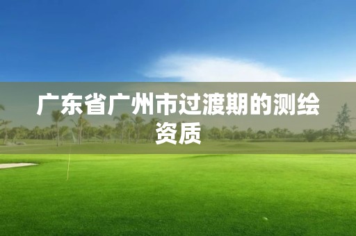 廣東省廣州市過(guò)渡期的測(cè)繪資質(zhì)