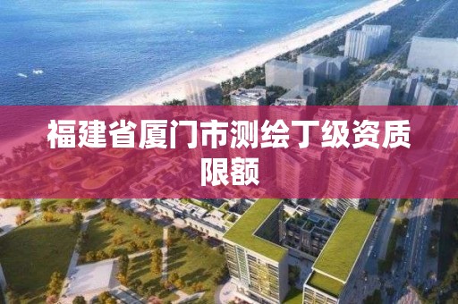 福建省廈門市測繪丁級資質限額