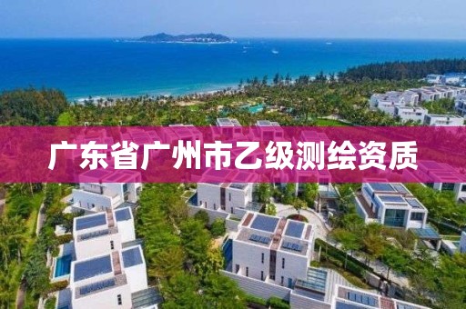 廣東省廣州市乙級測繪資質