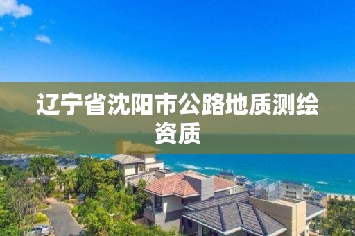 遼寧省沈陽市公路地質測繪資質