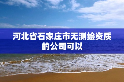 河北省石家莊市無測繪資質的公司可以