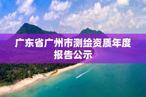 廣東省廣州市測繪資質年度報告公示