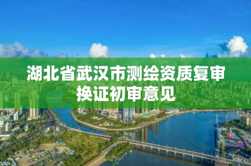 湖北省武漢市測繪資質復審換證初審意見