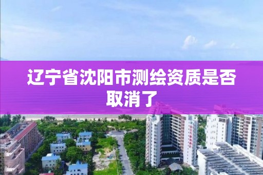 遼寧省沈陽市測繪資質是否取消了