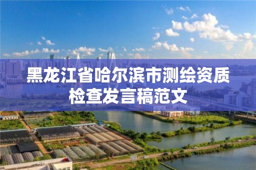 黑龍江省哈爾濱市測繪資質檢查發言稿范文