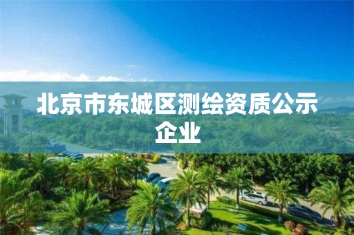 北京市東城區(qū)測(cè)繪資質(zhì)公示企業(yè)