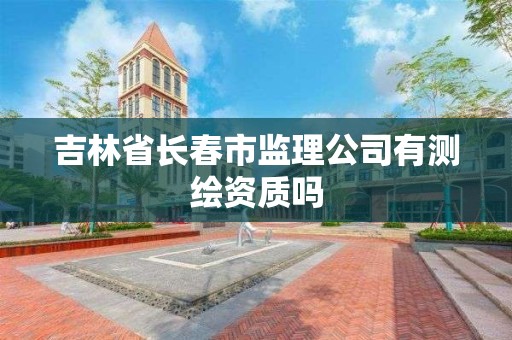 吉林省長春市監理公司有測繪資質嗎