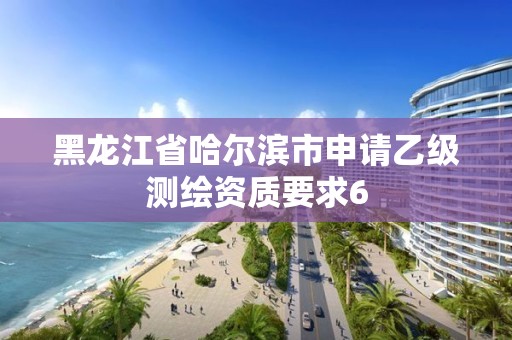 黑龍江省哈爾濱市申請乙級測繪資質(zhì)要求6