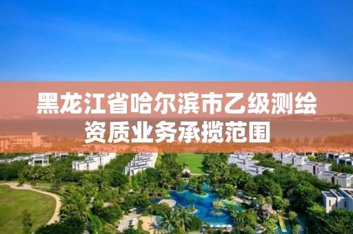 黑龍江省哈爾濱市乙級測繪資質業務承攬范圍