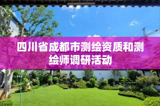 四川省成都市測繪資質和測繪師調研活動