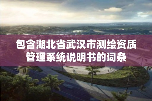 包含湖北省武漢市測(cè)繪資質(zhì)管理系統(tǒng)說(shuō)明書(shū)的詞條