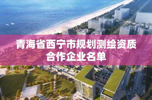 青海省西寧市規劃測繪資質合作企業名單