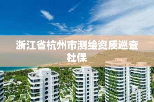 浙江省杭州市測繪資質巡查社保