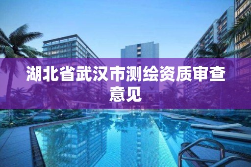 湖北省武漢市測繪資質審查意見