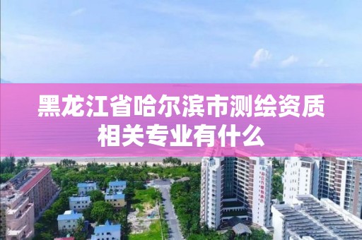 黑龍江省哈爾濱市測繪資質相關專業有什么