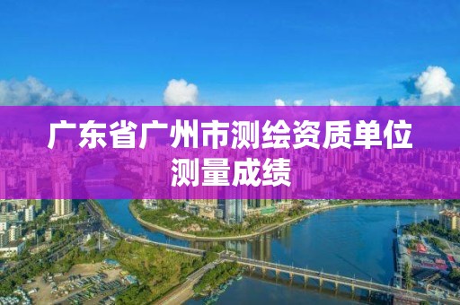 廣東省廣州市測繪資質單位測量成績