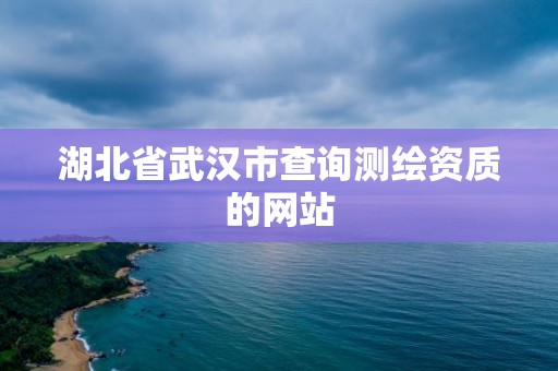 湖北省武漢市查詢測繪資質(zhì)的網(wǎng)站