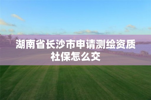 湖南省長沙市申請測繪資質社保怎么交